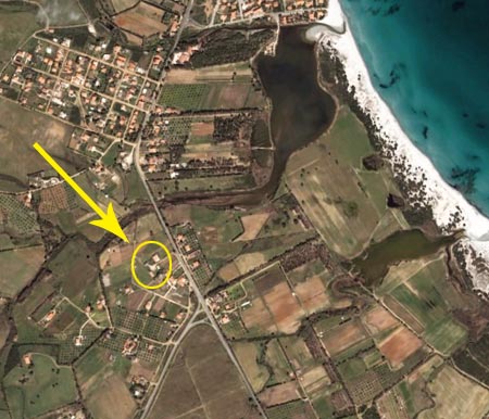 foto satellitale di Capo Comino